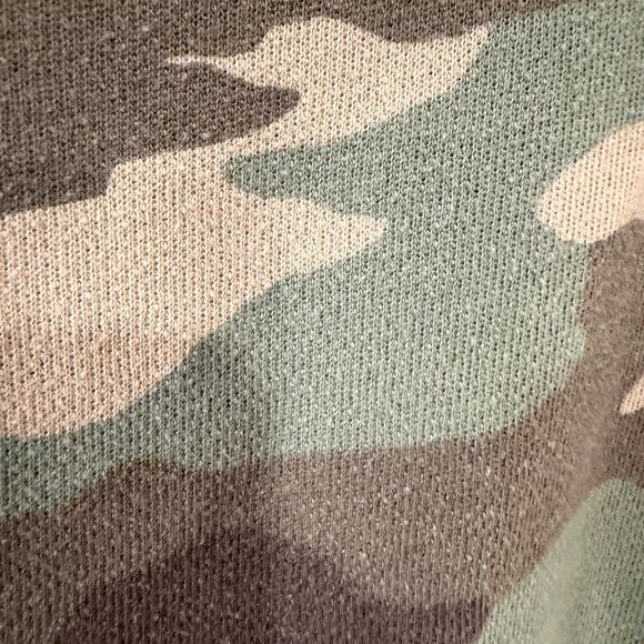 Aerie Camo Quarter Zip Pullover Sweatshirt Women’s S Green Beige Cozycore Y2k - Picture 6 of 6